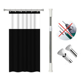 Kit Varão Extensivo Cortina Box Banheiro Antimofo 1 10 A 2