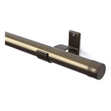 Kit Varão Para Cortina Simples Cromado 28mm 3 Metros Alumínio Cor Ouro Velho