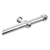 Kit Varão Simples 2 00 Metros 28mm Para Cortina Cromado