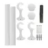 Kit Varão Simples 3 Metros 19mm Para Cortina Cores Cor Branco
