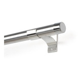 Kit Varão Simples Para Cortina Grosso 28mm 1 70m Alumínio Cor Cromado