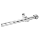 Kit Varão Suporte De Cortina Simples 19mm Fino 2 Metros