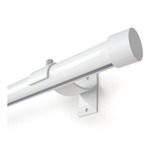 Kit Varão Wave Deslizante Alumínio 28mm 2 Metros Inteiro Cor Branco