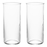 Kit Vaso De Vidro Tubo Decoração Cilíndrico 8x18cm Altura