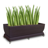 Kit Vaso Jardineira Floreira 100x30 Prato Suporte Rodas