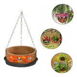 Kit Vaso Xaxim Ecologico N4 Fibra De Coco Prato E Corrente
