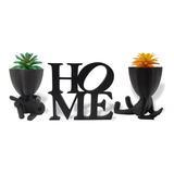Kit Vasos Bobs Placa Home Plantas Decoração Sala Rack