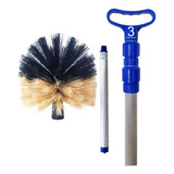 Kit Vassoura Limpa Teto Forro E Gesso Cabo 3 Metros