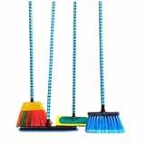 Kit Vassoura Multiuso Com Cabo Rodo Grande Com Cabo Lava Azulejo Com Cabo E Vassoura De Nylon Com Cabo