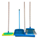 Kit Vassoura Rodo Pá E Limpa Lava Azulejo