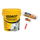 Kit Vedapren Parede Branco Balde 18kg Rolo 23cm Rolo 9cm