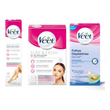 Kit Veet Normal 200ml pure Fresh folha Corporal Delicada