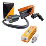 Kit Vela Ignição Cachimbo Vela Bobina Ignição Ybr 125