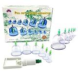 Kit Ventosa 12 Peças Ventosaterapia Massageador Corporal Massagem Chines Massageador