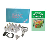 Kit Ventosa Bk 12 Copos C Livro De Ventosaterapia