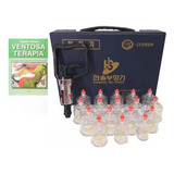 Kit Ventosas Para Acupuntura 17 Copos Livro Ventosaterapia