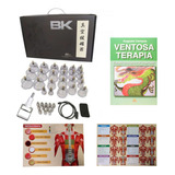 Kit Ventosaterapia Bk 24 Copos Com Livro Mapa Frente verso