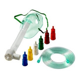 Kit Venturi Máscara De Oxigênio Adulto Tubo 6 Diluidores