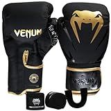 Kit Venum Boxe Muay Thai 14 Oz Kickboxing Luva Bandagem Bucal New Impact Evo Preto Dourado Profissional