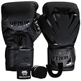 Kit Venum Boxe Muay Thai 14 Oz Luva Bandagem Bucal New Impact Evo Preto Profissional
