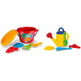Kit Verão Baldinho Regador De Praia Brinquedo Didático