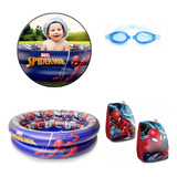 Kit Verão Piscina Oculos Boia De Braço Infantil Homem Aranha