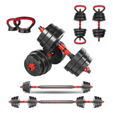 Kit Vermelho Halteres Aco