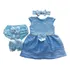 Kit Vestido + 3 Peças Roupa Bebe Recém Nascido Completo