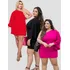Kit Vestido Curto Plus Size Manga Nula Godê Ajustável Balada