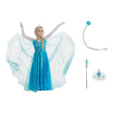 Kit Vestido Fantasia Princesas Frozen Tiara