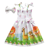 Kit Vestido Infantil Safari Modelo Ciganinha