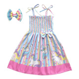 Kit Vestido Infantil Unicornio