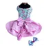 Kit Vestido Pet My Flowers Com Guia E Laço   Vestido Florido