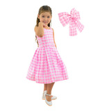 Kit Vestido Xadrez Barbie