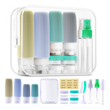 Kit Viagem Frasco Pote Silicone Shampoo 16 Peças 90ml 60ml