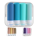 Kit Viagem Frasco Pote Silicone Shampoo Creme 4un 90ml