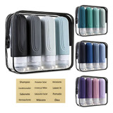 Kit Viagem Frasco Pote Silicone Shampoo Creme 4un 90ml