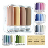 Kit Viagem Frasco Pote Silicone Shampoo Creme 4un 90ml Tsa