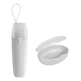 Kit Viagem Porta Escova De Dente Pasta E Saboneteira Branca