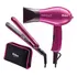 Kit Viagem Shine Secador E Chapinha Cor Rosa Bivolt - Philco