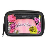 Kit Victorias Secret Necessaire Trio De Viagem Listrado Rosa