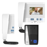 Kit Vídeo Porteiro Hdl Sense 2 Pontos Com Extensão De Áudio Cor Branco Bivolt