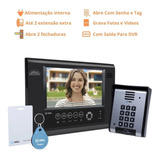 Kit Vídeo Porteiro Hdl Sense Seven Memória Grava Foto Vídeo