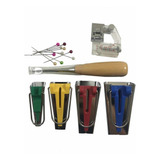 Kit Viés Aparelho Calcador Conjunto Fazer Prega Patchwork
