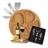 Kit Vinho 4 Peças   4 Facas P Queijo   Petisqueira Presente