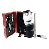 Kit Vinho 5 Peças Aerador Corta Lacre Bastão Resfriador