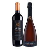 Kit Vinho Barricas Espumante Tradicional Casa Lenger 750ml