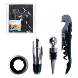 Kit Vinho Rdc Mix 4 Peças Saca Rolha E Acessórios