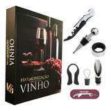 Kit Vinho Saca Rolhas Abridor Tampa Dosador Presente + Gift