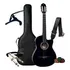 Kit Violao Eletrico Giannini Nf14 Nylon Acessórios Completo Cor Preto Material Do Diapasão Bordo Escurecido Orientação Da Mão Destro